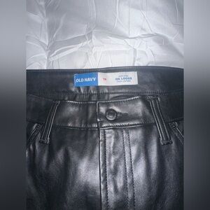 Old navy faux leather pants never worn